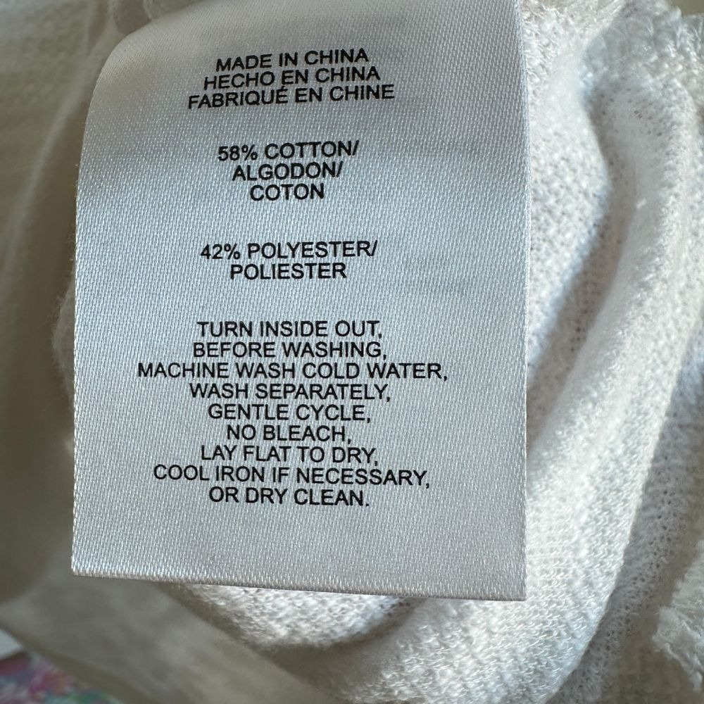 Jones New York Pullover White Cowl Neck Textured Knit Coastal Chic Large Casual - Picture 9 of 13